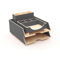 Schreibtisch Organizer Aus Graphitholz Handgefertigte Papierablage & Stiftehalter von ClockWoodStudio