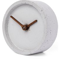 Beton Tischuhr 4"/10 cm - Uhrwerk Ct100104 Runde Schreibtischuhr, Graue Uhr Mit Walnussholz Zeigern Beton Tischuhr 4"/10 cm - Uhrwerk Ct100104 Runde Schreibtischuhr, Graue Uhr Mit Walnussholz Zeigern von ClockiesStore