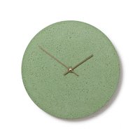 Beton Wanduhr 11, 4"/29 cm - Clockies Cl300707 Kleine Runde Uhr, Grüne Uhr Mit Bronzenen Zeigern von ClockiesStore