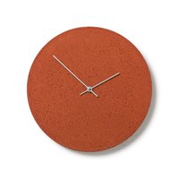 Beton Wanduhr 11, 4"/29 cm - Uhrwerk Cl300605 Kleine Runde Uhr, Rote Uhr Mit Silbernen Zeigern von ClockiesStore