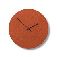 Beton Wanduhr 11, 4"/29 cm - Uhrwerk Cl300612 Kleine Runde Uhr, Rote Uhr Mit Schwarzen Händen von ClockiesStore