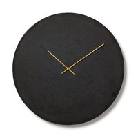 Beton Wanduhr 19, 3"/49 cm - Uhrwerk Cl500306 Große Runde Uhr, Anthrazit Uhr Mit Goldenen Händen von ClockiesStore