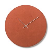 Beton Wanduhr 19, 3"/49 cm - Uhrwerk Cl500605 Große Runde Uhr, Rote Uhr Mit Silbernen Zeigern von ClockiesStore