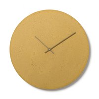 Beton Wanduhr 19, 3"/49 cm - Uhrwerk Cl500807 Große Runde Uhr, Gelbe Uhr Mit Bronzefarbenen Zeigern von ClockiesStore