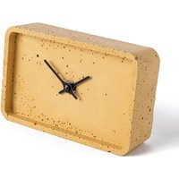 Betonmanteluhr 10x16 cm - Uhr Rth100812 Rechteckige Regaluhr, Gelbe Mit Schwarzen Händen von ClockiesStore