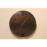 xl Hermle Date Wall Clock Postmodern Mit Calender Blau Grün von ClockworkHD