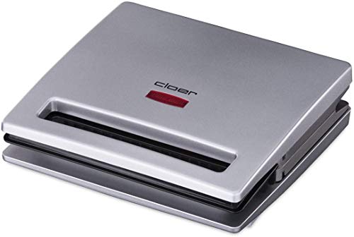 Cloer 6219 Sandwichmaker, 900 W für 2 diagonal geteilte Toasts, optische Fertigmeldung, silber von Cloer