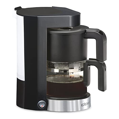 Cloer 5990 Filterkaffeemaschine mit Warmhaltefunktion, 800 W, 5 Tassen, Filtergröße 1x2, Schwarz von Cloer