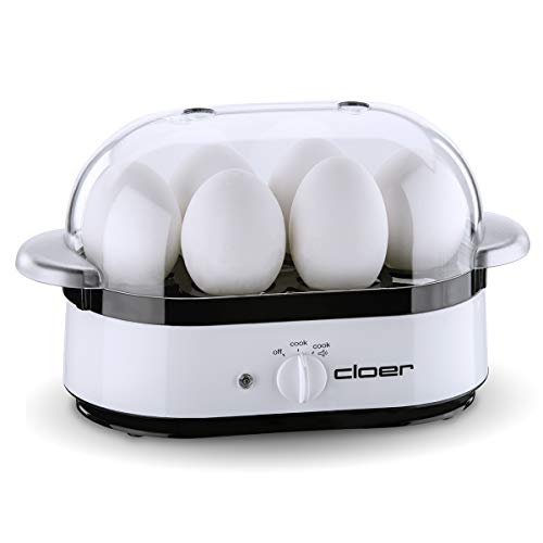 Cloer 6081 Eierkocher mit akustischer Fertigmeldung, Kunststoff, weiß von Cloer
