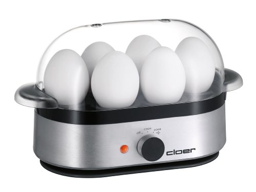 Cloer 6099 Eierkocher mit akustischer Fertigmeldung, 400 W, für 6 Eier, antihaftbeschichtete Heizplatte, Aluminiumgehäuse Cloer 6099 Eierkocher mit akustischer Fertigmeldung, 400 W, für 6 Eier, antihaftbeschichtete Heizplatte, Aluminiumgehäuse von Cloer