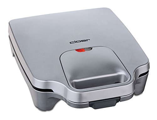 Cloer 6269 Sandwichmaker XXL, 1800 W, für 4 Sandwiches, American Toast, XXL-Füllung, optische Fertigmeldung, Silber von Cloer