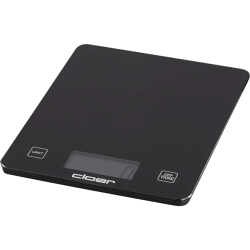 Cloer 6870 Digitale Küchenwaage für bis zu 10 kg, Zuwiegefunktion, Gewichtsmessung in 1g Schritten, Mengenangabe in Gramm, Milliliter oder Unze möglich, Glasoberfläche, LCD-Display, schwarz, Glas Cloer 6870 Digitale Küchenwaage für bis zu 10 kg, Zuwiegefunktion, Gewichtsmessung in 1g Schritten, Mengenangabe in Gramm, Milliliter oder Unze möglich, Glasoberfläche, LCD-Display, schwarz, Glas von Cloer