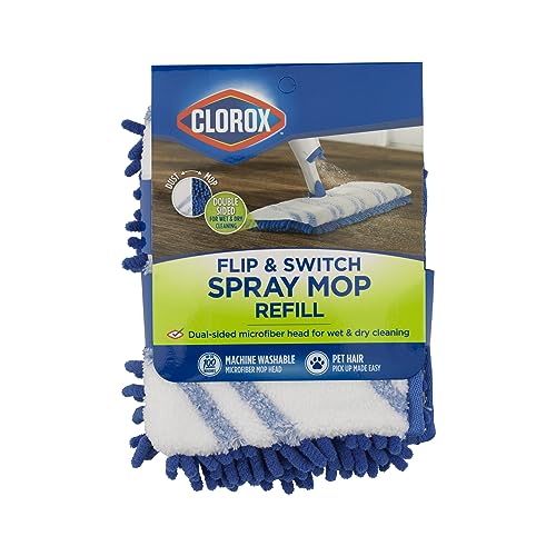 Clorox Ready Flip Wischmopp-Nachfüllpackung, Weiß, 2 Stück von Clorox