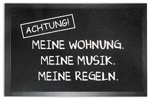 Achtung Fußmatte Meine Musik. Meine Wohnung. Meine Regeln. von Close Up