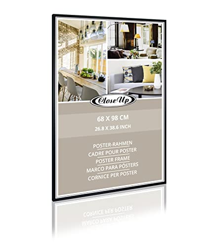 Close Up Posterrahmen | Schwarz | bruchsicherer Kunststoffrahmen für Poster & Plakate | Hoch & Querformat | Für Wandmontage, Filmplakate, Kunstdrucke & Wohnungsdeko | 68x98 cm von Close Up