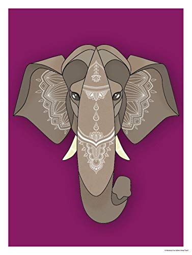 Close Up Asiatischer Elefant Kunstdruck Madeleine (30cm x 40cm) von Close Up