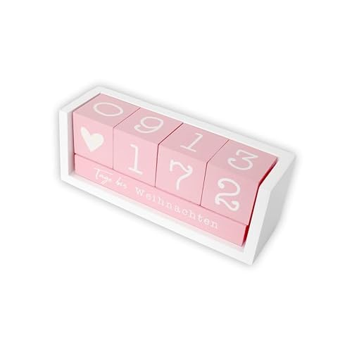 Close Up Countdown Kalender Holz-Tischkalender – Rosa-Weißer MDF Event-Tagezähler – Wiederverwendbarer Jahres-Countdown 18×6×7,1 cm – Ästhetische Deko für Weihnachten, Geburtstag & Urlaub Close Up Countdown Kalender Holz-Tischkalender – Rosa-Weißer MDF Event-Tagezähler – Wiederverwendbarer Jahres-Countdown 18×6×7,1 cm – Ästhetische Deko für Weihnachten, Geburtstag & Urlaub von Close Up