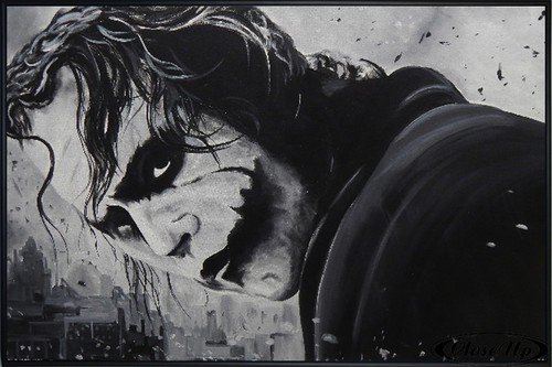 Close Up Dark Knight Poster Joker Ed Capeau (62x93 cm) gerahmt in: Rahmen schwarz von Close Up