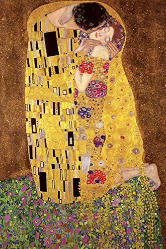 Close Up Der Kuss Poster Gustav Klimt (61cm x 91,5cm) + Geschenkverpackung. Verschenkfertig! von Close Up