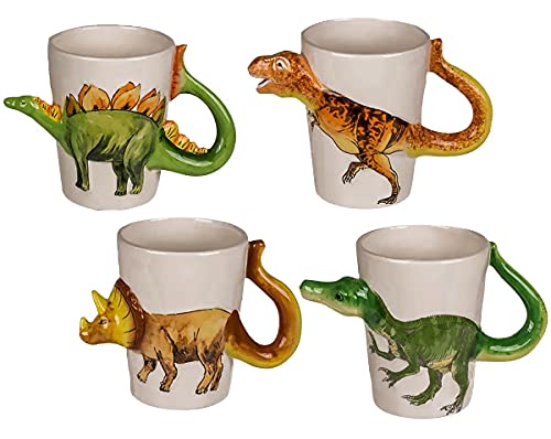 Close Up Dinosaurier Tasse 1 Stück | 4 verschiedene Motive - Überraschungsmotiv - | 100% Keramik, Fassungsvermögen ca. 300 ml von Close Up