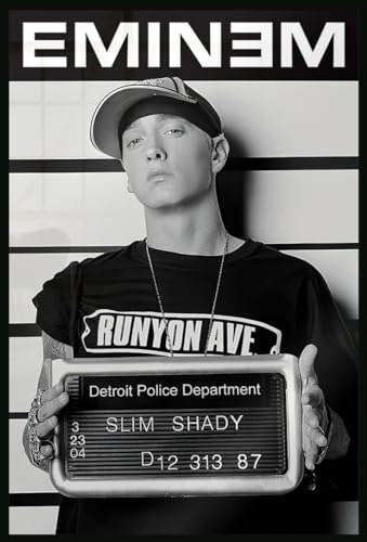 Close Up Eminem - Gerahmtes Poster (Verbrecherkartei - Mug-Shot - Slim Shady) (Größe: 61cm x 91,5cm) von Close Up