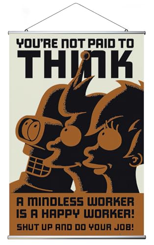 Close Up Futurama - Poster (You're not Paid to Think) (Größe: 61cm x 91,5cm) (Poster & Posterleisten) von Close Up