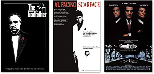 Close Up Gangster Movies Poster 3er-Set, Der Pate The Godfather, Al Pacino Scarface, Goodfellas - 61 x 91,5 cm + Geschenkverpackung. Verschenkfertig! Close Up Gangster Movies Poster 3er-Set, Der Pate The Godfather, Al Pacino Scarface, Goodfellas - 61 x 91,5 cm + Geschenkverpackung. Verschenkfertig! von Close Up