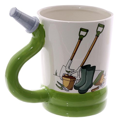Close Up Garten Werkzeug Tasse, Kaffeetasse mit Gartenschlauch Griff, aus Keramik von Close Up