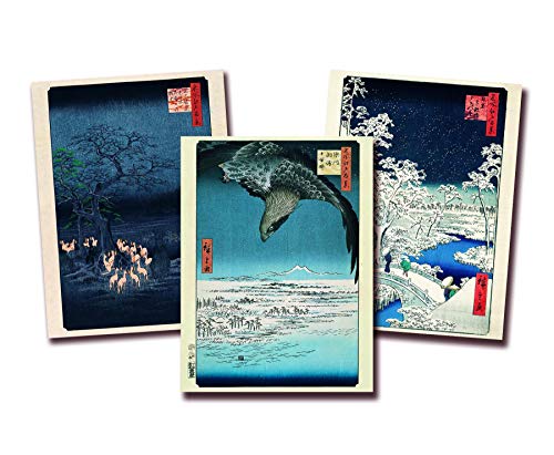 Close Up Hiroshige Kunstdruck 3er-Set Papier 250 gr. matt (30cm x 40cm) von Close Up