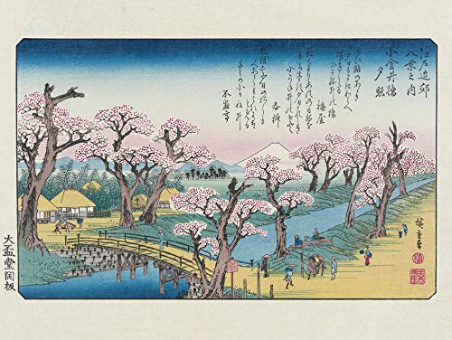 Close Up Hiroshige Kunstdruck Evening Glow at Koganei Border (40cm x 30cm) von Close Up