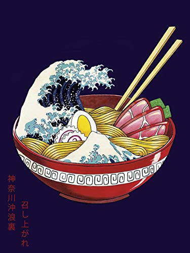 Close Up Kunstdruck/Mini-Poster - Great Wave Ramen Bowl - Premium Art Print - Hochformat 30 x 40 cm von Close Up