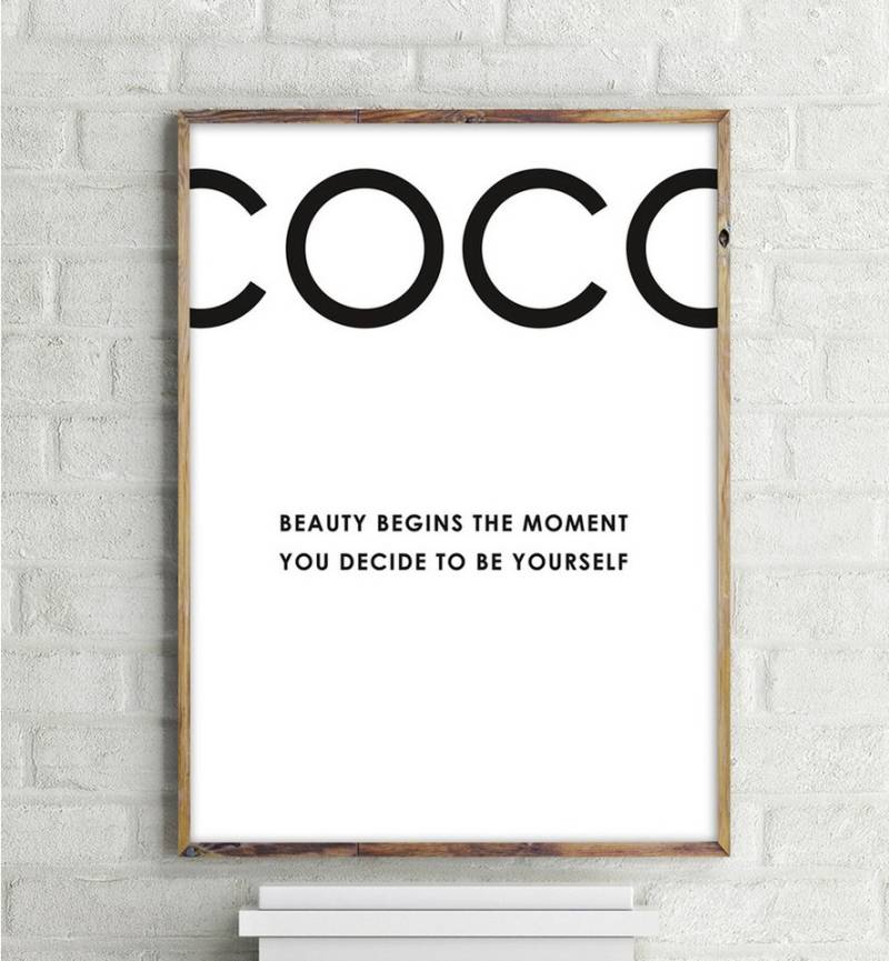 Close Up Poster Coco Kunstdruck Beauty begins the moment you.. 30 x 40 cm von Close Up