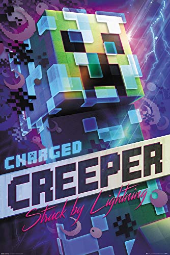Close Up Minecraft Poster Charged Creeper (61cm x 91,5cm) + weiÃŸe Geschenkverpackung. Verschenkfertig! von Close Up