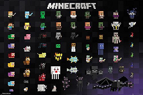 Close Up Minecraft Poster Pixel Sprites (91,5cm x 61cm) + weiÃŸe Geschenkverpackung. Verschenkfertig! von Close Up