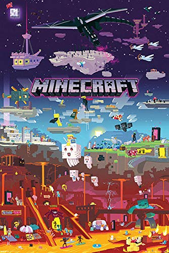Close Up Minecraft Poster World Beyond (61cm x 91,5cm) + Geschenkverpackung. Verschenkfertig! von Close Up