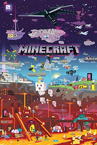 Close Up Minecraft Poster World Beyond (61cm x 91,5cm) + weiÃŸe Geschenkverpackung. Verschenkfertig! von Close Up