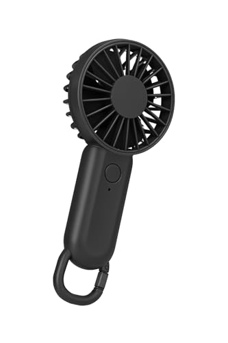 Close Up Mini USB Ventilator | mit Karabinerhaken für Taschen | stehsicher | Wiederaufladbar | Taschenventilator Mit 3 Geschwindigkeitsstufen, für Indoor & Outdoor | inkl. Micro USB Kabel | Schwarz von Close Up