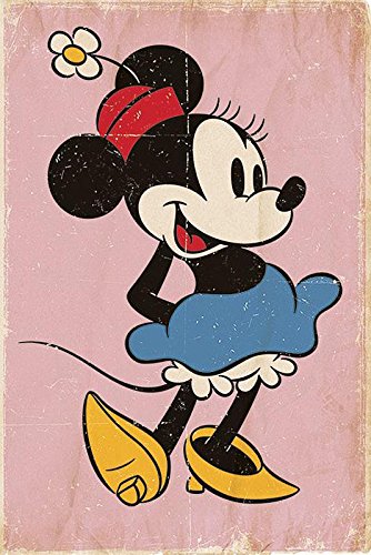 Close Up Minnie Mouse Poster Retro Pink (61cm x 91,5cm) + Ãœ-Poster von Close Up