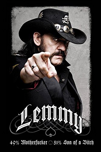 Close Up Motörhead Lemmy Kilmister Poster (61 cm x 91,5 cm) + Geschenkverpackung. Verschenkfertig! von Close Up