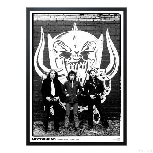 Close Up Motörhead Poster Harrow Road, London 1979 (89x64,1 cm) gerahmt in: Rahmen schwarz von Close Up