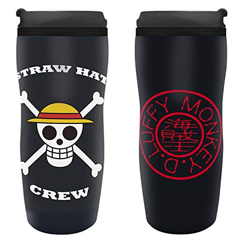 One Piece Tumbler Luffy D. Monkey Becher schwarz, Bedruckt, aus 100% Kunststoff. von Close Up