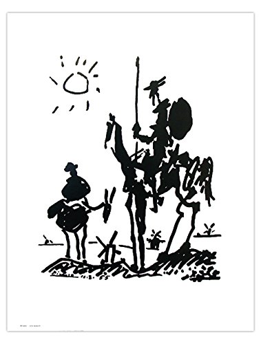 Close Up Pablo Picasso Don Quixote Kunstdruck (40cm x 50cm) + Original tesa Powerstrips® (1 Pack/20 STK.) von Close Up