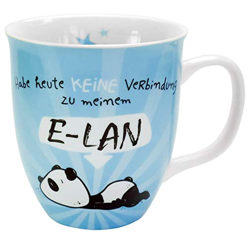 Close Up Panda Tasse E-LAN - weiß, Bedruckt, aus Porzellan, Fassungsvermögen ca. 400 ml. von Close Up