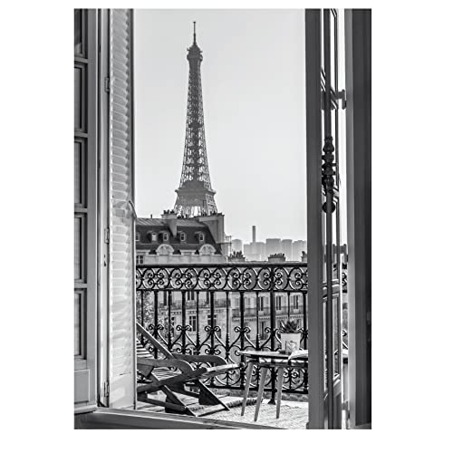 Close Up Paris Eiffelturm Poster - DIN A3 (29,7 x 42 cm) - Premium Vintage Wanddeko - Aussicht Kunstdruck Homedecor von Close Up