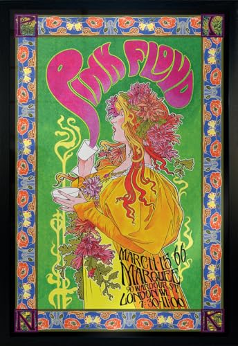 Pink Floyd - Gerahmtes Poster (Live At The Marquee London - Bob Masse Tourplakat) (Größe: 61 x 91,5cm) von Close Up