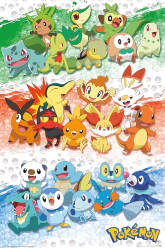 Close Up Pokémon Poster First Partners (61cm x 91,5cm) von Close Up
