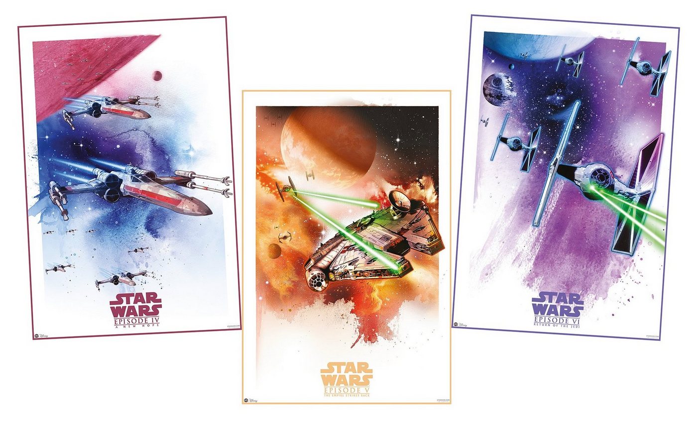 Close Up Poster »Star Wars Episode IV VI Posterset Raumschiffe 61 x 91,5 cm« von Close Up