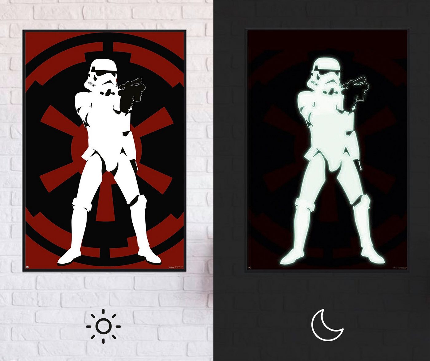 Close Up Poster Star Wars Poster Stormtrooper Glow-In-The-Dark Spezialdruck von Close Up