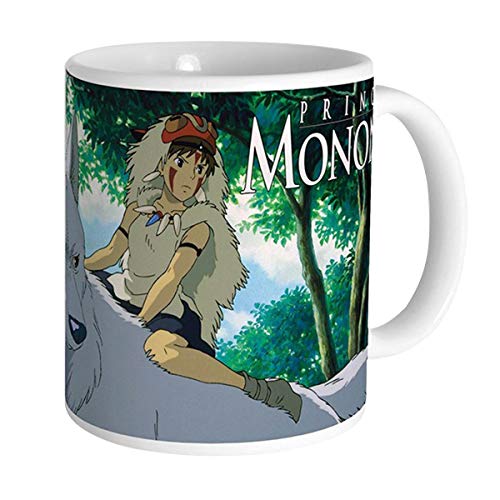 Close Up Prinzessin Mononoke Tasse Mononoke Studio Ghibli - weiÃŸ, Bedruckt, aus Keramik. von Close Up