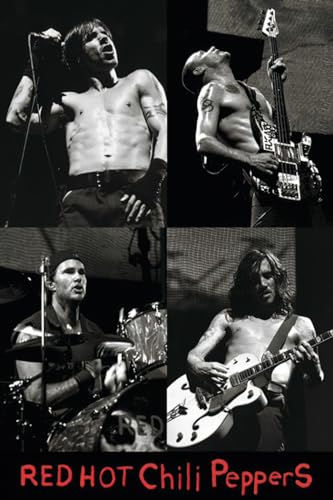 Close Up Red Hot Chili Peppers Poster Live - Collage (b/w) (61cm x 86cm) von Close Up